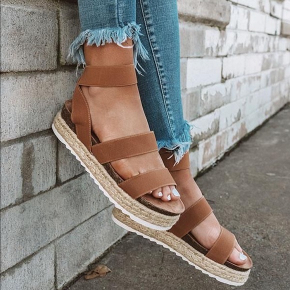 Four Hearts Boutique Shoes - “Ashley” Espadrille platform sandals